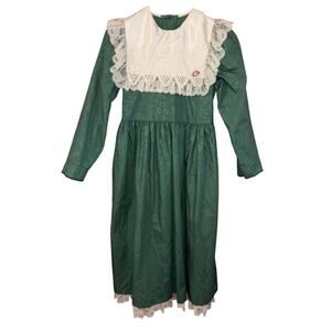 Vintage Jayne Copeland girls’ green with lace dress (size 14)